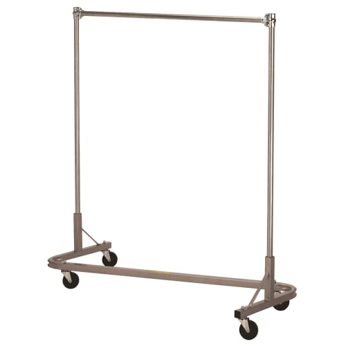 R&B Wire 60in Stack-Rack Garment Rack, Single Pole, Silver